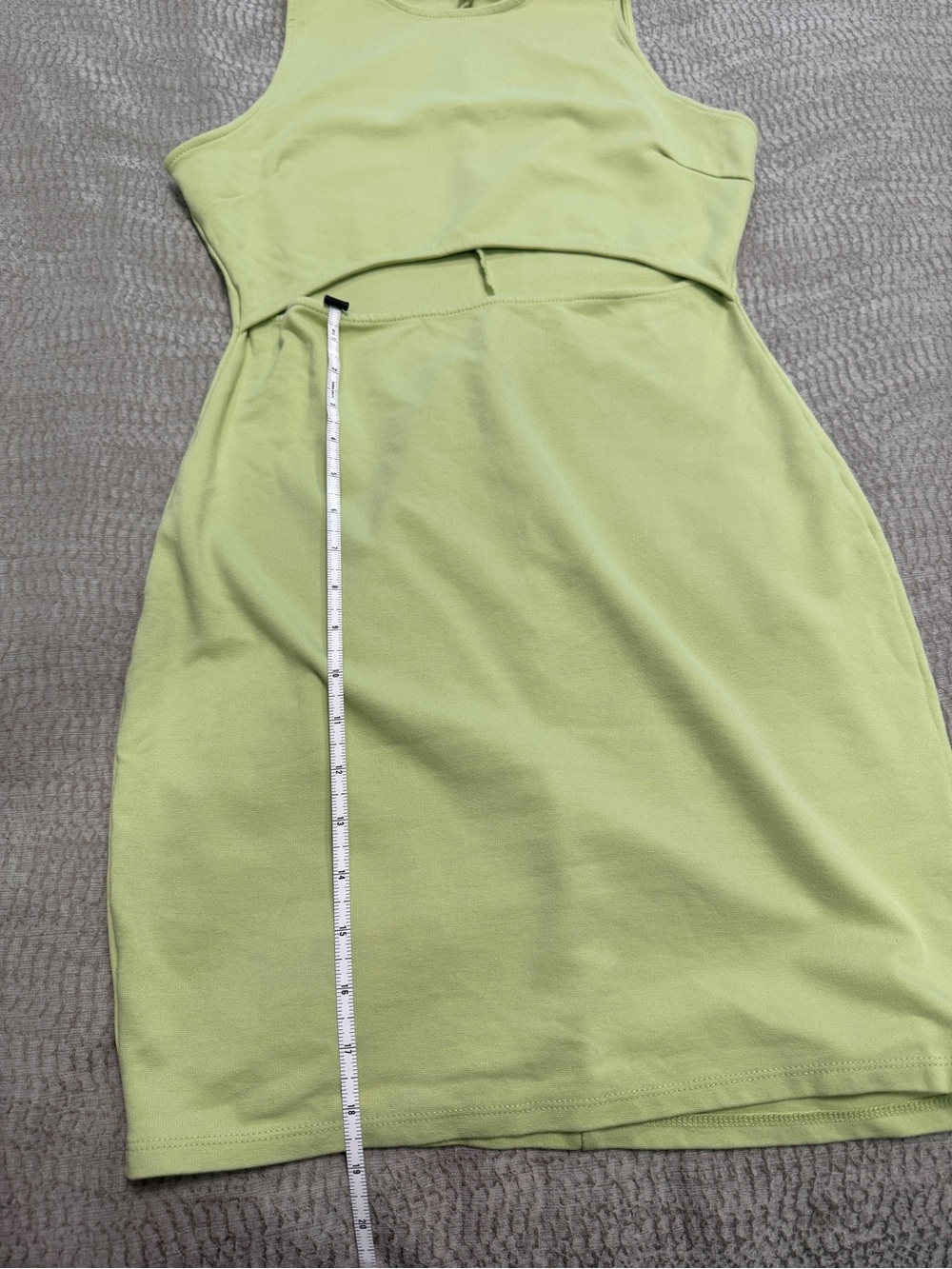 NWOT IRIS Lime Green Cut Out Bodycon Mini Dress Size M - Picture 8 of 8
